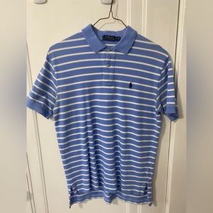Polo by Ralph Lauren Blue and White Striped Polo
